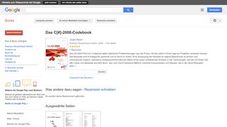 
                            11. Das C[#]-2008-Codebook - Google Books-Ergebnisseite
