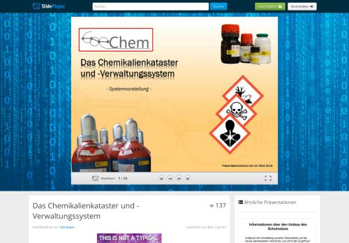 
                            12. Das Chemikalienkataster und -Verwaltungssystem - ppt herunterladen