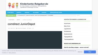 
                            5. Das comdirect JuniorDepot » Kinderkonto-Ratgeber.de