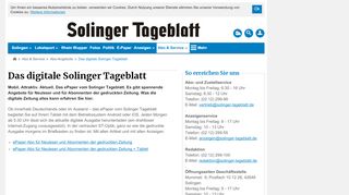 
                            4. Das digitale Solinger Tageblatt | Abo-Angebote