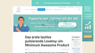 
                            6. Das erste lautlos pulsierende Lovetoy: ein Minimum Awesome Product -