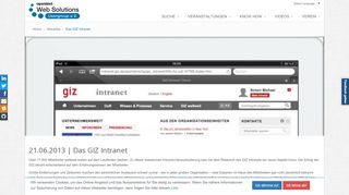 
                            2. Das GIZ Intranet - Open Text Web Solutions Usergroup e.V.