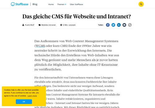 
                            2. Das gleiche CMS für Webseite und Intranet? - Staffbase