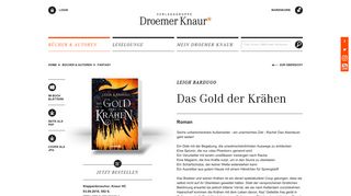 
                            9. Das Gold der Krähen von Leigh Bardugo – Buch von Droemer Knaur