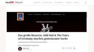 
                            4. Das große Buzzern: Aldi Süd & The Voice of Germany machen ...