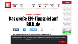 
                            1. Das große EM-Tippspiel auf BILD.de (Anzeige) - Fussball - Bild.de