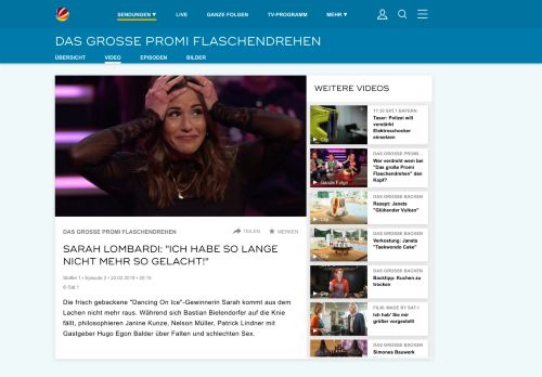 
                            3. Das große Promi-Flaschendrehen - Video - Sarah Lombardi: 