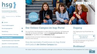 
                            2. Das hsg-Portal | Hochschule für Gesundheit