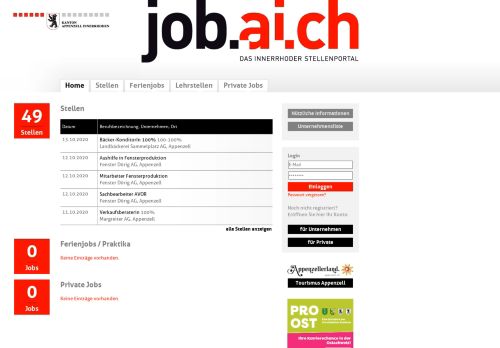 
                            12. Das Innerrhoder Stellenportal - job.ai.ch