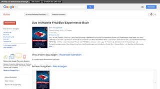 
                            10. Das inoffizielle Fritz!Box-Experimente-Buch: Konfigurieren - Tunen ... - Google Books-Ergebnisseite