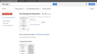 
                            11. Das Königreich Dalmatien ... A - Z: Suppl.2 - Google Books-Ergebnisseite