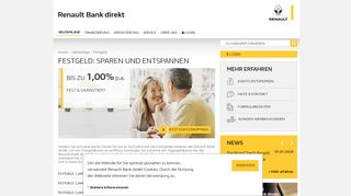 
                            1. Das kostenlose Festgeld bei der Renault Bank direkt