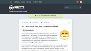 
                            13. Das kranke WWW: Stop using Google Web-Services ⋆ Kuketz IT ...