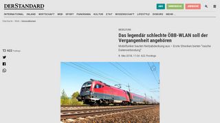 
                            10. Das legendär schlechte ÖBB-WLAN soll der Vergangenheit ...