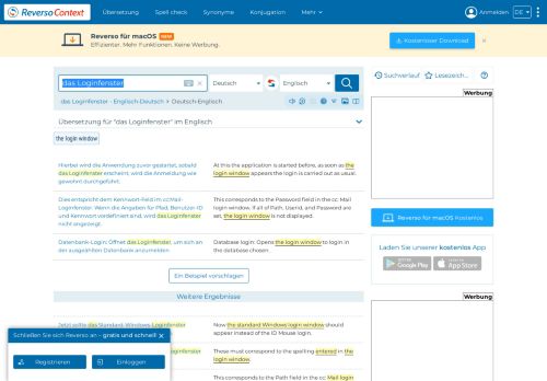 
                            4. das Loginfenster - Englisch Übersetzung - Deutsch Beispiele ...