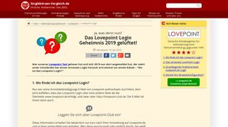 
                            8. Das Lovepoint Login Geheimnis 2019 gelüftet! - Singlebörsen-Vergleich