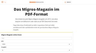 
                            3. Das Migros-Magazin im PDF-Format | Migros-Magazin