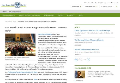
                            13. Das Model United Nations Programm an der Freien Universität Berlin ...