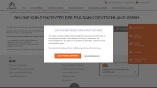 
                            9. Das Online Kundencenter der PSA Bank Deutschland GmbH ...