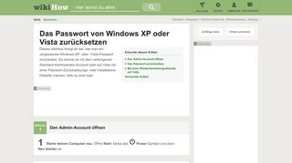 
                            3. Das Passwort von Windows XP oder Vista zurücksetzen – wikiHow