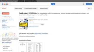 
                            11. Das PocketPC-2003-Buch: Windows Mobile mit PDA und SmartPhone ; ...