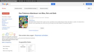 
                            11. Das Pokémon-Abenteuer von Blau, Rot und Gelb - Google Books-Ergebnisseite