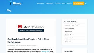 
                            6. Das Revolution Slider Plug-in – Teil 1: Slider Einstellungen · Elbnetz ...