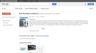 
                            8. Das Runtastic-Laufbuch: Lauf dich schlank und fit in nur 10 Wochen - Google Books-Ergebnisseite