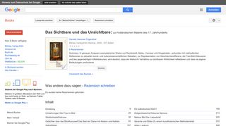 
                            4. Das Sichtbare und das Unsichtbare: zur holländischen Malerei des 17. ...