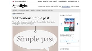 
                            5. Das Simple Past: Formen und Verwendung | Spotlight