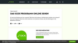 
                            4. Das sixx Programm online sehen
