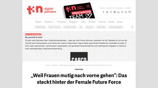 
                            12. Das steckt hinter der Female Future Force - t3n