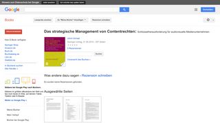 
                            10. Das strategische Management von Contentrechten: ...