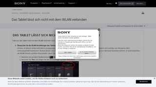 
                            9. Das Tablet lässt sich nicht mit dem WLAN verbinden | Sony DE