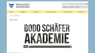 
                            3. Das Team - Bodo Schäfer Akademie - Training Coaching Online-Shop ...