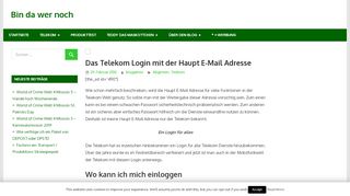 
                            9. Das Telekom Login mit der Haupt E-Mail Adresse – Bin da wer noch