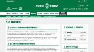 
                            2. Das Tippspiel | SV Werder Bremen