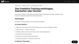 
                            2. Das Training in Freeletics Bodyweight nachtragen, bearbeiten oder ...