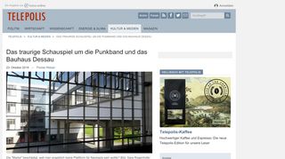 
                            12. Das traurige Schauspiel um die Punkband und das Bauhaus Dessau ...