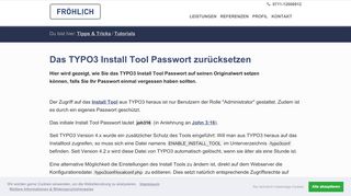 
                            4. Das TYPO3 Install Tool Passwort zurücksetzen | Tutorial