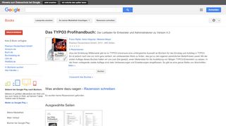 
                            11. Das TYPO3 Profihandbuch: Der Leitfaden für Entwickler und ...