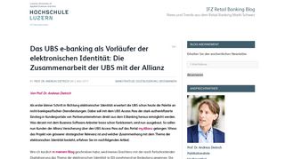 
                            7. Das UBS e-banking als Vorläufer der elektronischen Identität: Die ...