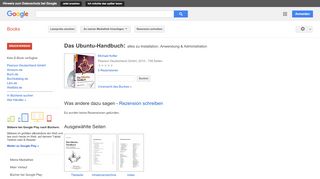 
                            4. Das Ubuntu-Handbuch: alles zu Installation, Anwendung & Administration - Google Books-Ergebnisseite