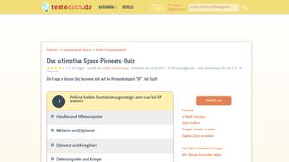 
                            6. Das ultimative Space-Pioneers-Quiz - Teste Dich