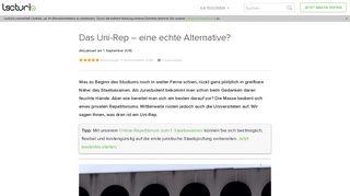 
                            12. Das Uni-Rep – eine echte Alternative? - Lecturio