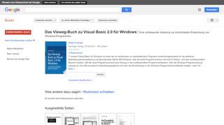 
                            9. Das Vieweg-Buch zu Visual Basic 2.0 für Windows: Eine umfassende ...