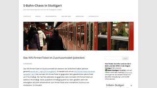 
                            8. Das VVS-FirmenTicket im Zuschussmodell (Jobticket) - S-Bahn-Chaos