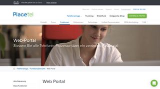 
                            7. Das Webportal für die Cloud Telefonanlagen von Placetel