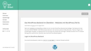 
                            10. Das WordPress-Backend im Überblick – Websites mit WordPress (Teil 4)