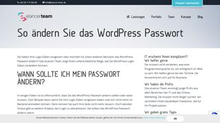 
                            10. Das WordPress Passwort ändern: So einfach geht's | eLancer-Team